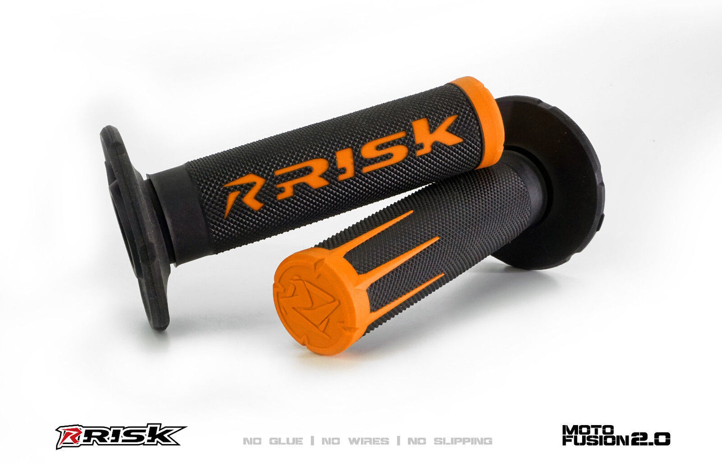 Risk Racing Fusion Grip 2.0 MOTO ORANGE MX Motocross Neu Griffe Schutz
