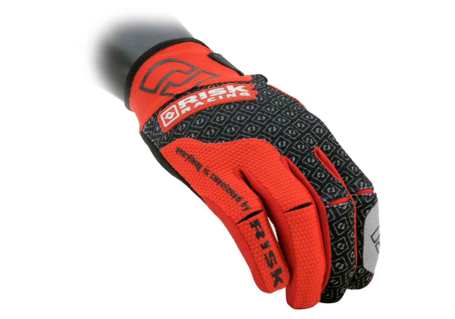 Risk Racing Carbide Gloves Motocross MX Handschuhe inkl. 1 Paar Palm Protectoren