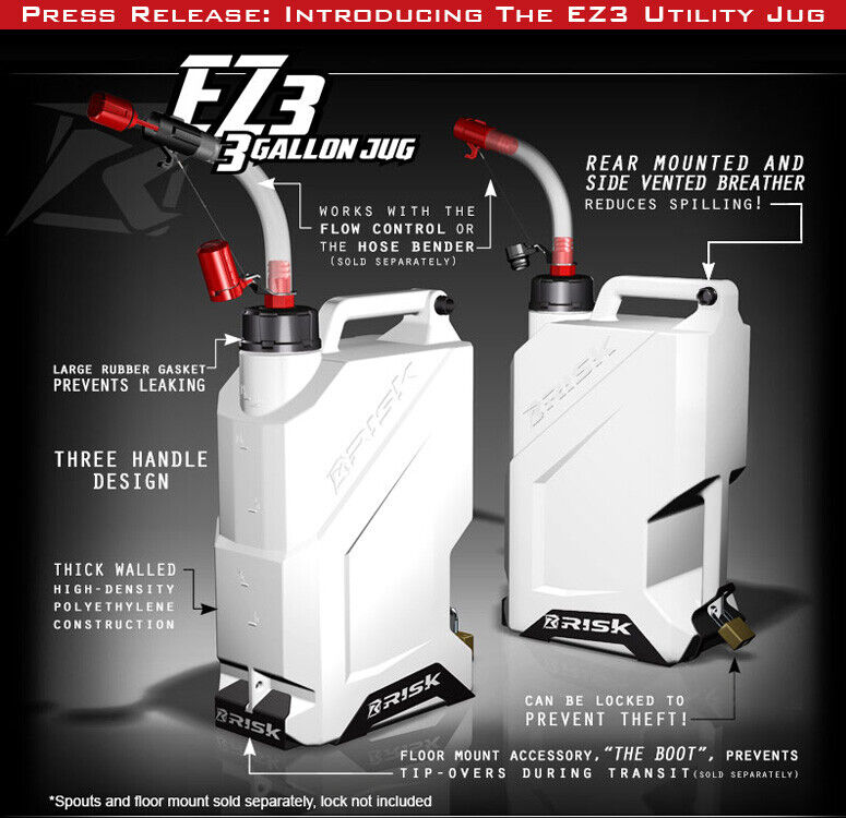 Risk Racing EZ3 Gallon Gas Can, Kanister 12 Liter mit Griffe