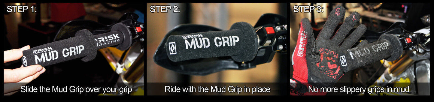 Risk Racing Mud Grips MX Motocross Griffschutz gegen Schmutz fester Griff