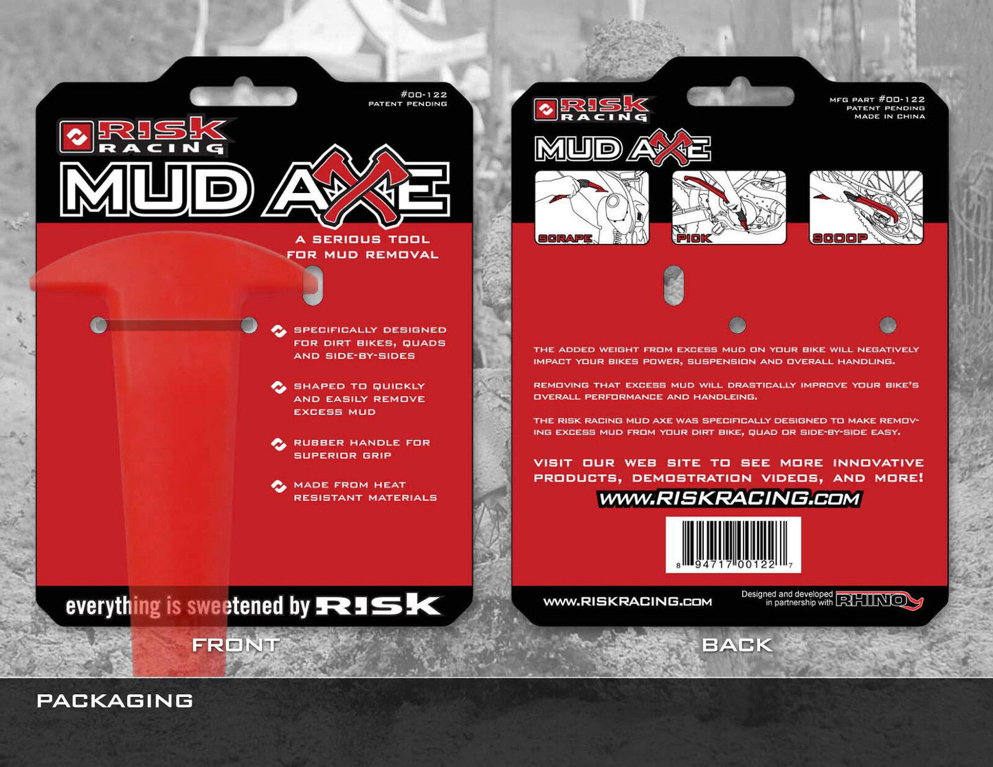 Risk Racing Mud Axe Reinigungstool reinigen MX Motocross Mudscraper NEW