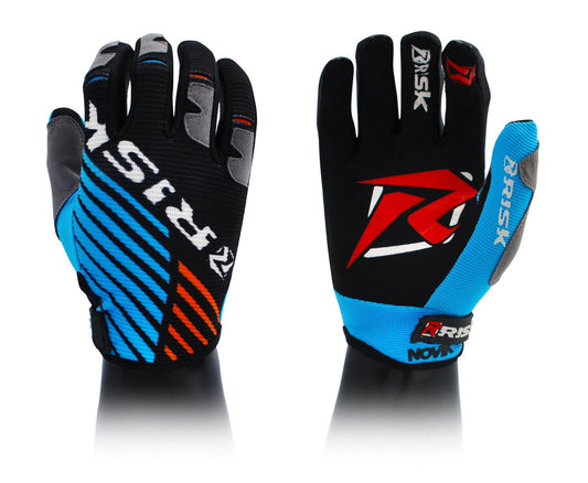 Risk Racing Motocross Handschuhe Ventilate Gloves + 1 Set Risk Palms Gratis!